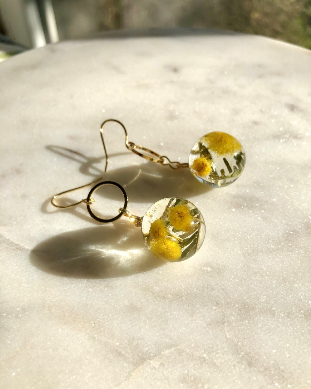 Boucles d'oreilles Bulles de Mimosa Or