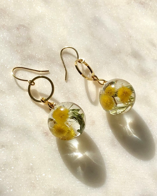 Boucles d'oreilles Bulles de Mimosa Or