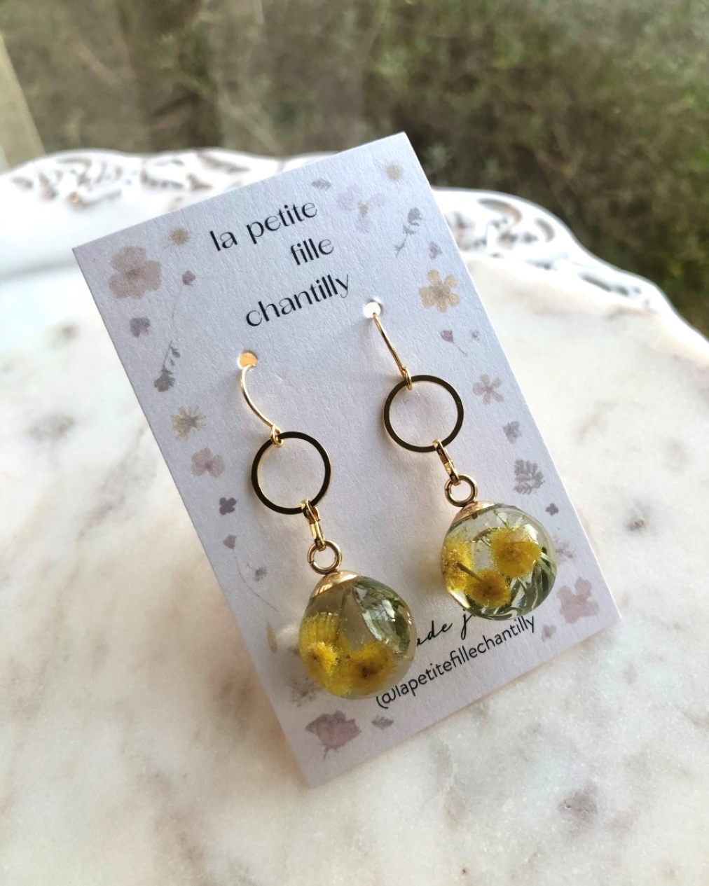 Boucles d'oreilles Bulles de Mimosa Or