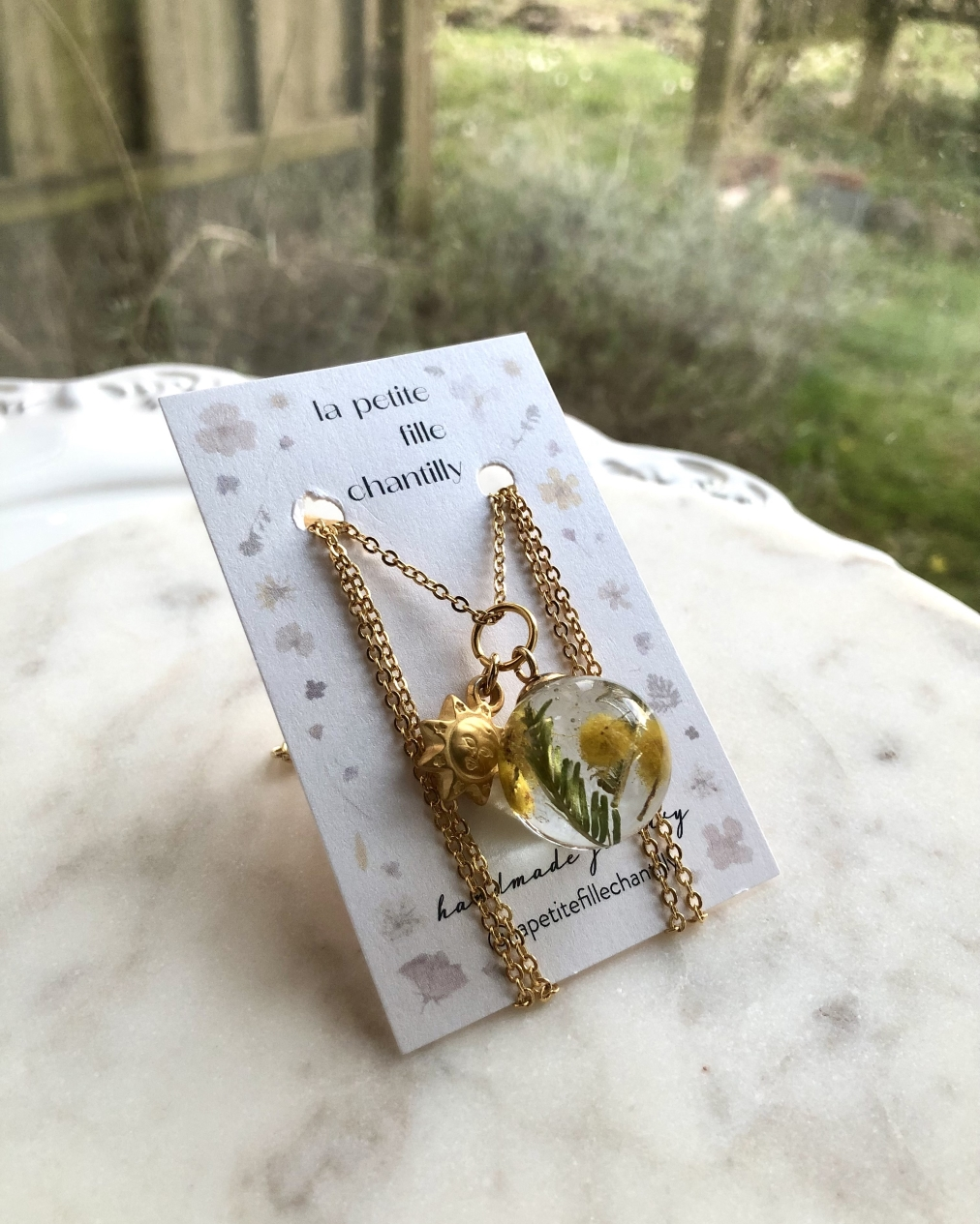 Collier Bulle de Mimosa Or