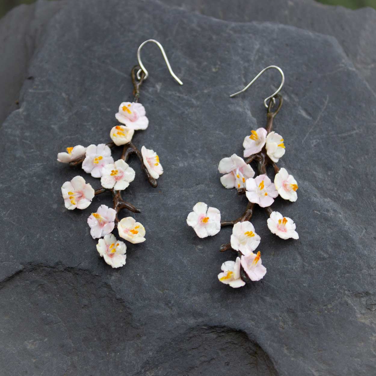 Boucles d'oreilles Branche de Cerisier Sunset