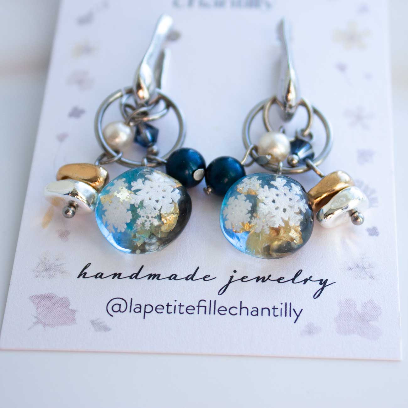 Boucles d'oreilles Flocon de Nuit