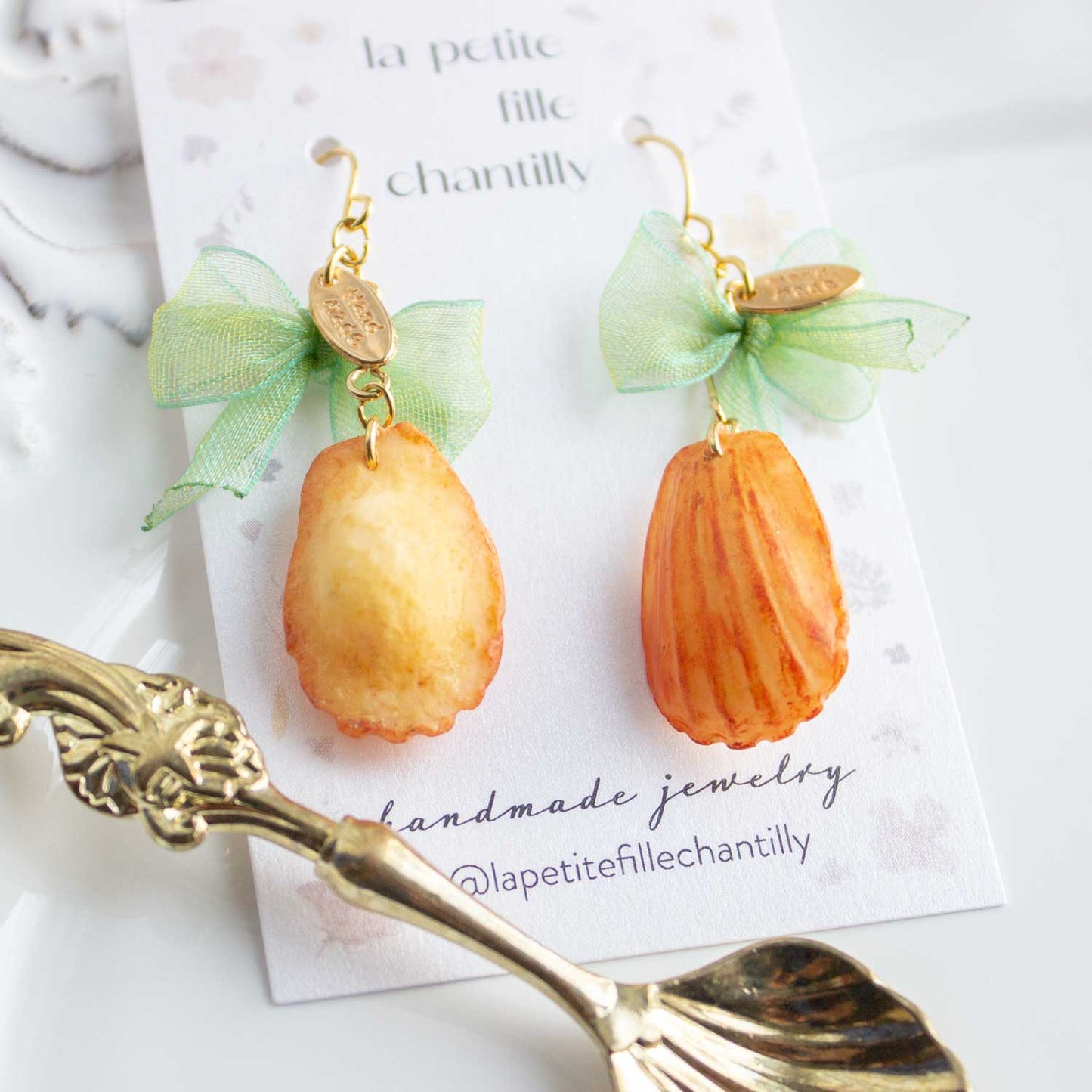 boucles d'oreilles fantaisie madeleines