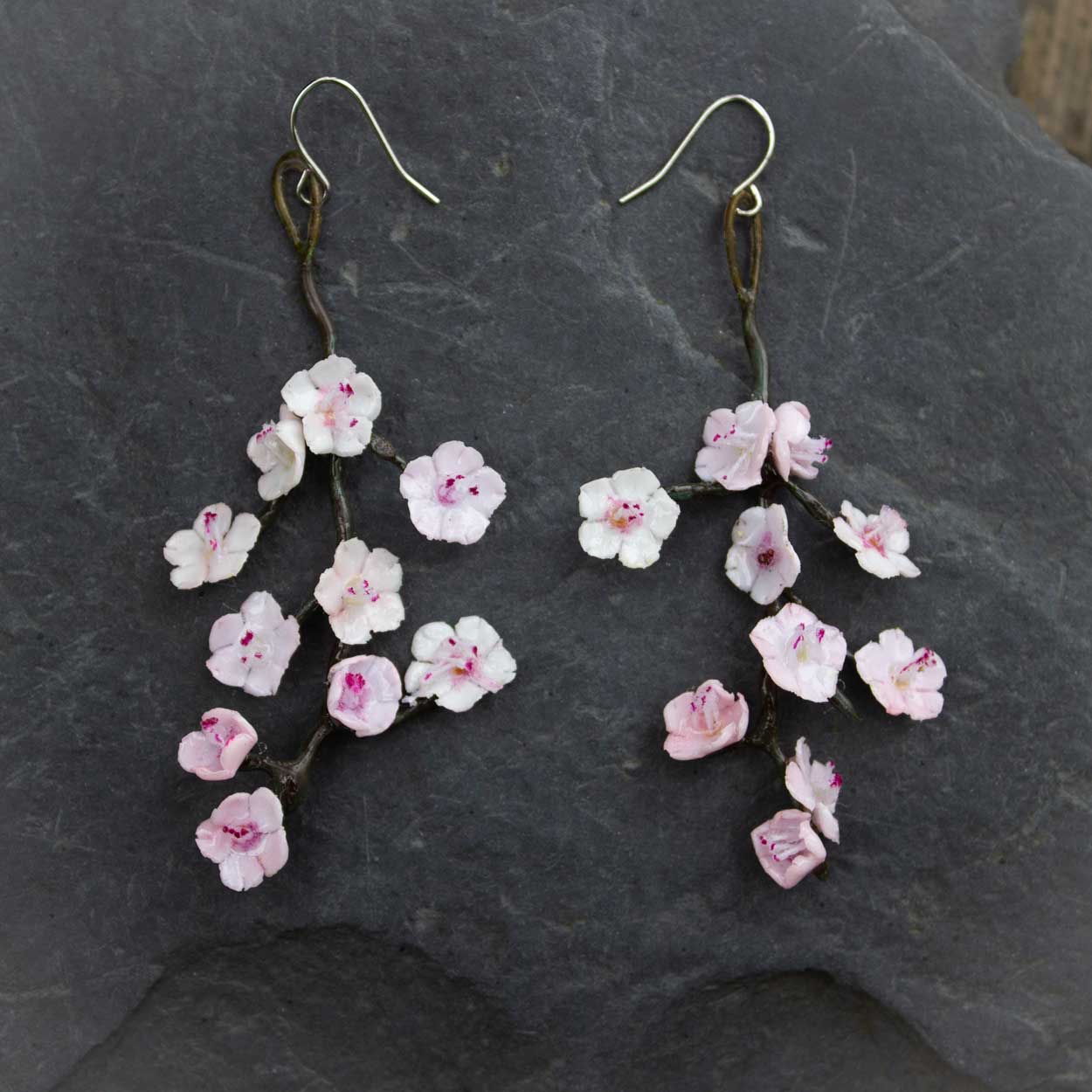 Boucles d'oreilles Branche de Cerisier Sakura