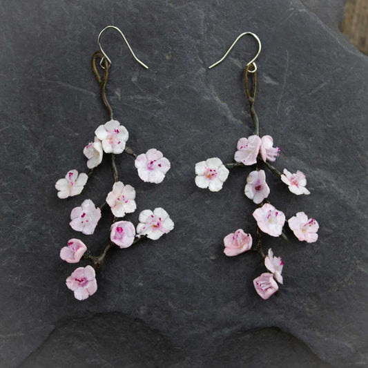 Pendientes de rama de cerezo Sakura