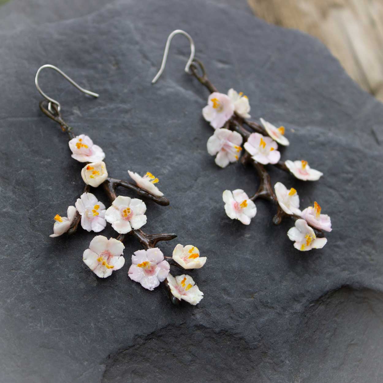 Boucles d'oreilles Branche de Cerisier Sunset