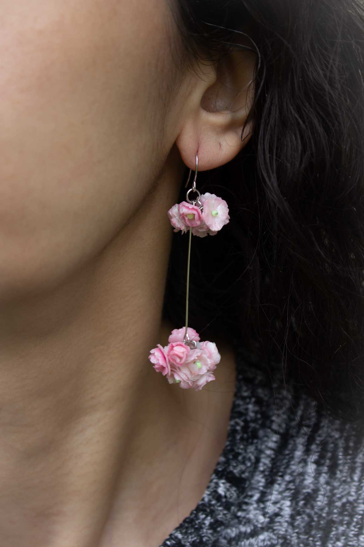 Boucles d'oreilles longues Hanami Kanzan