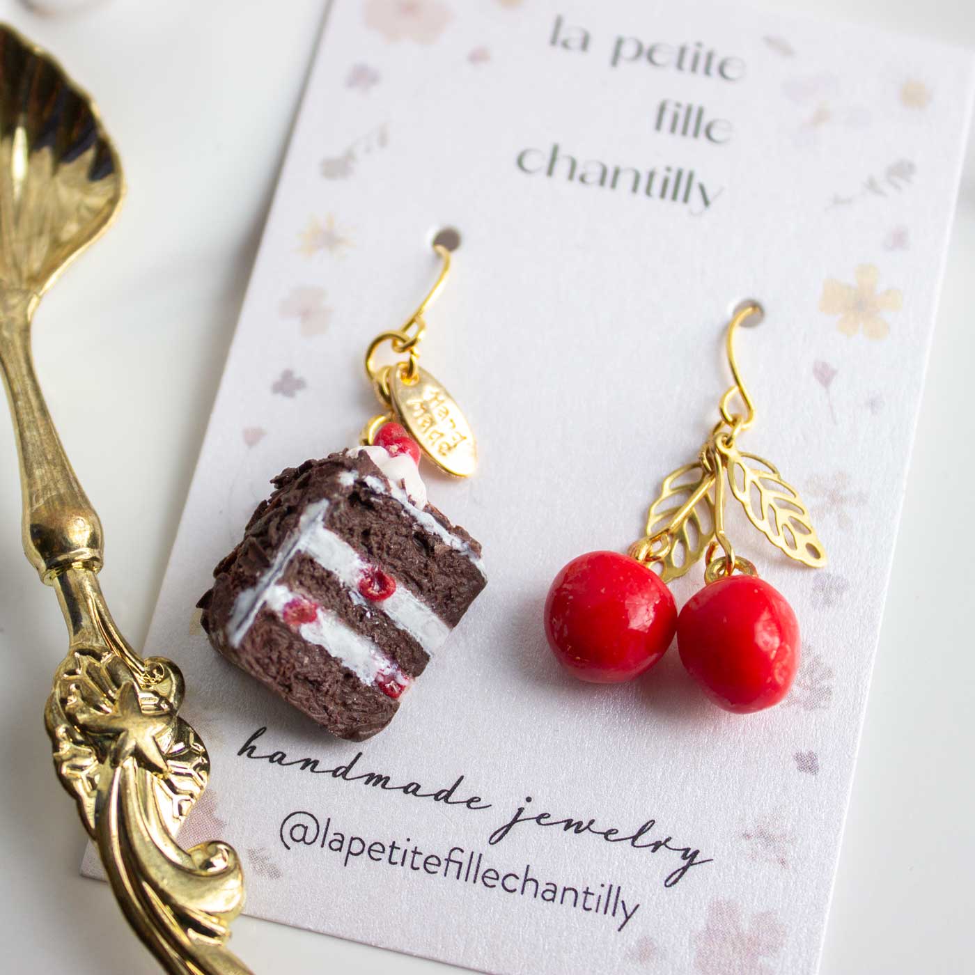 Pendientes Selva Negra y Cerezas