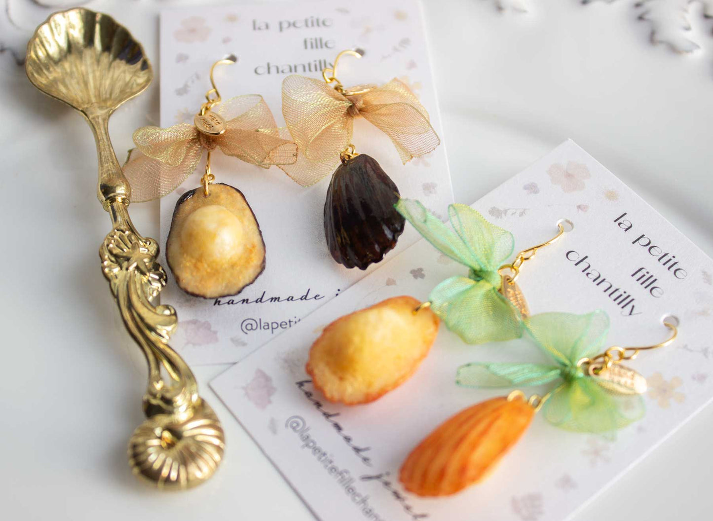bijoux boucles d'oreilles madeleines la petite fille chantilly