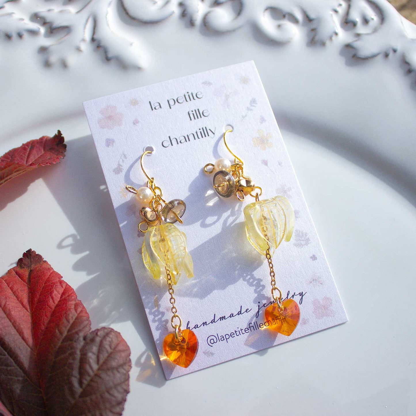 boucles d'oreilles pendantes physalis premier modèle