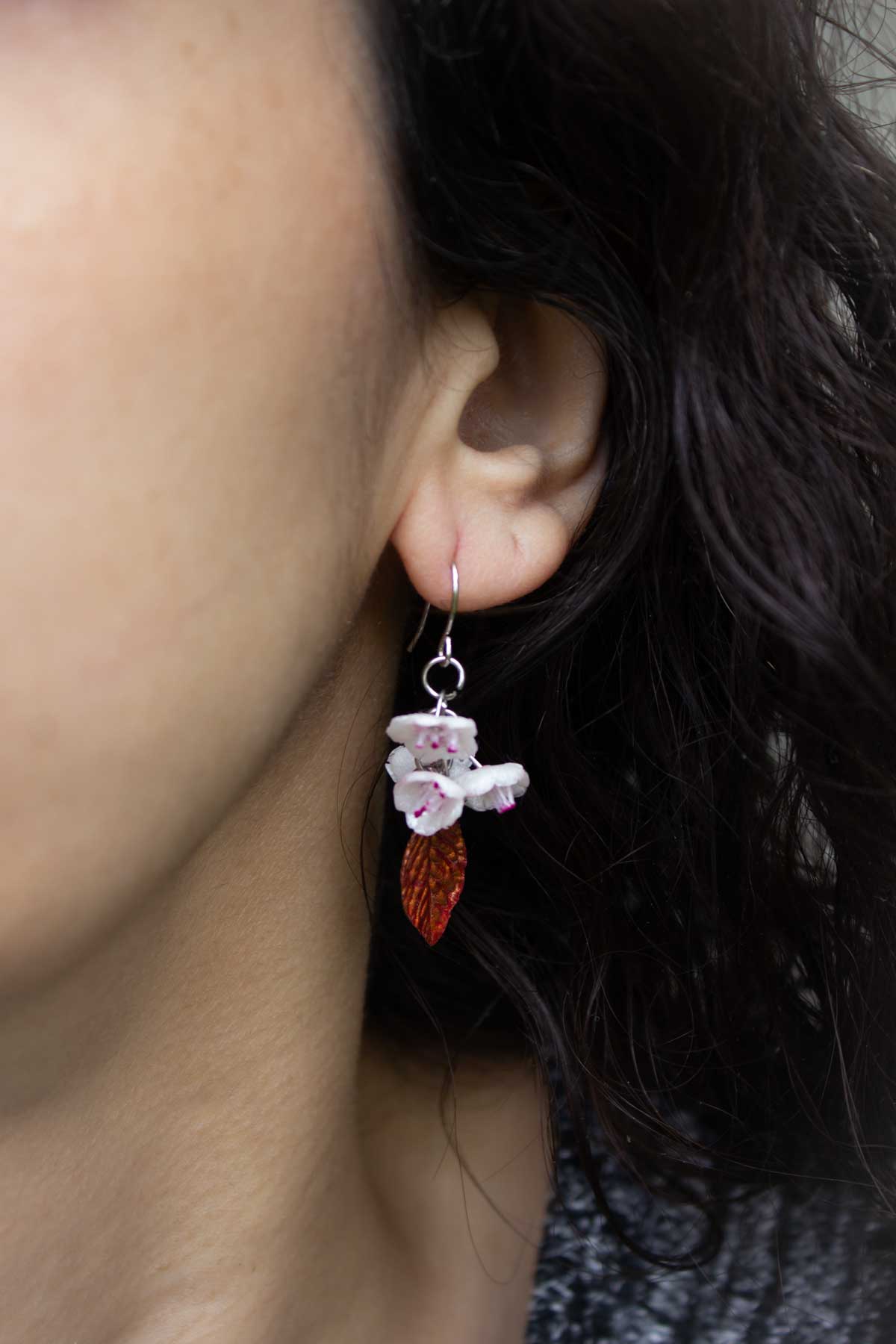 Boucles d'oreilles Sakura Plum