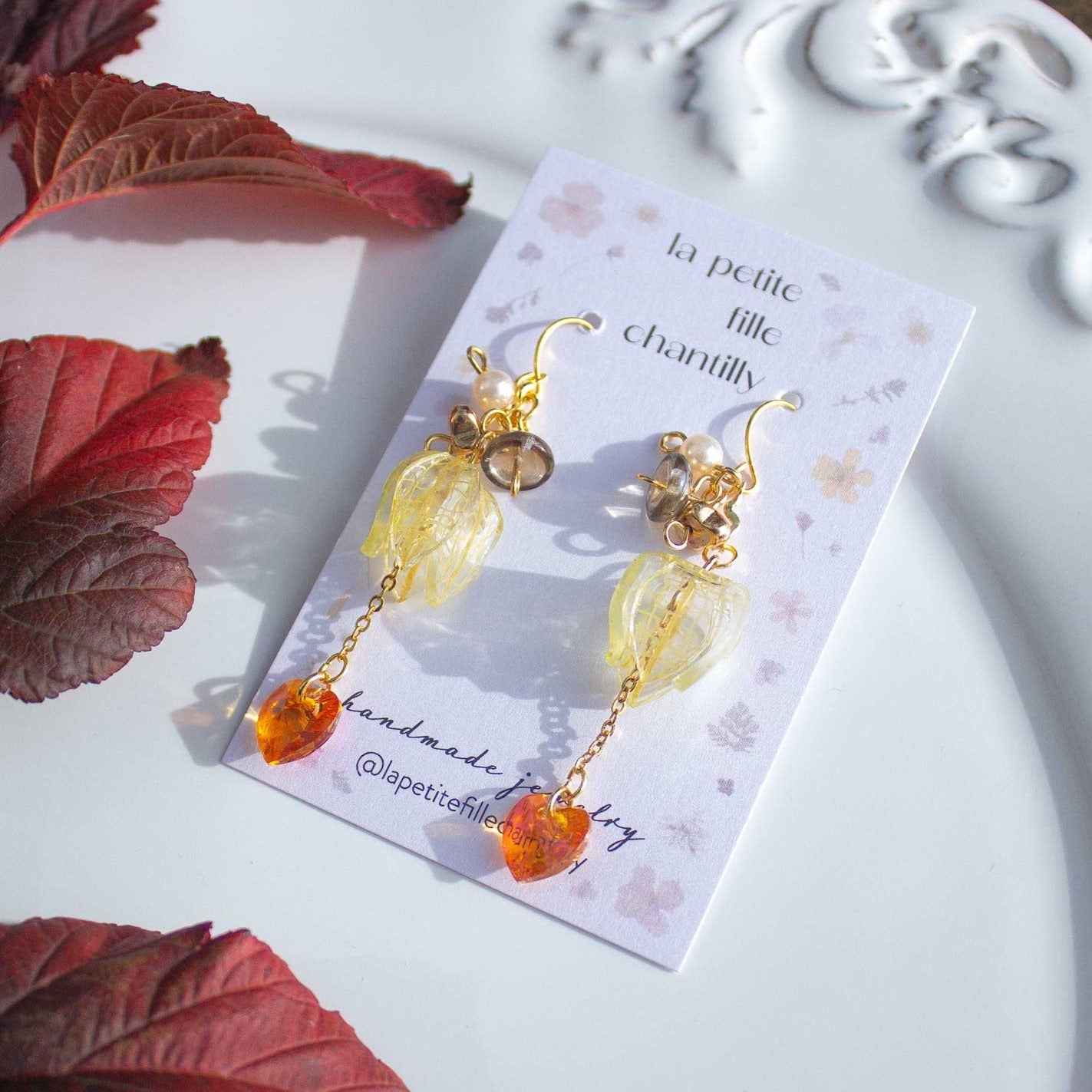 boucles d'oreilles pendantes physalis premier modèle