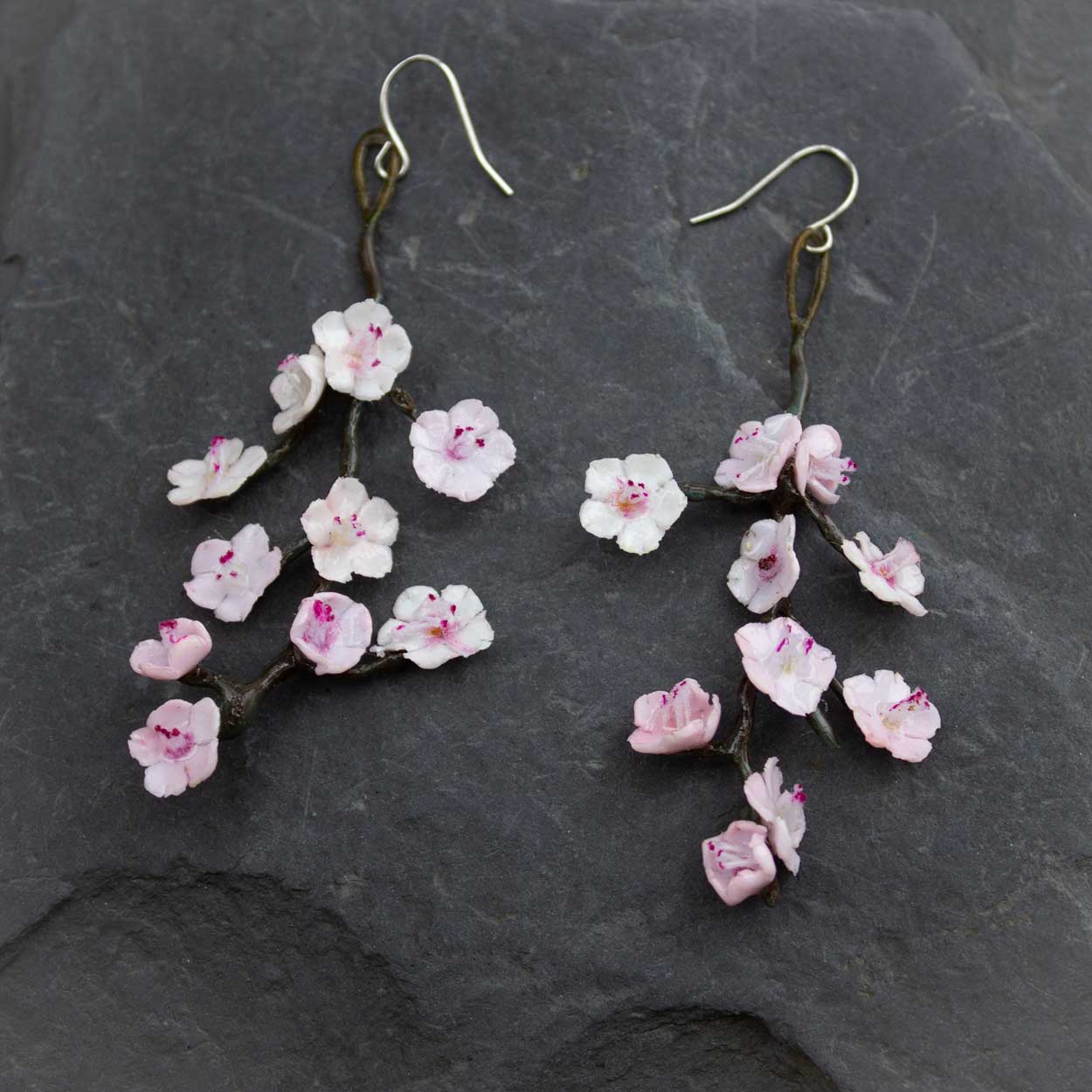 Boucles d'oreilles Branche de Cerisier Sakura